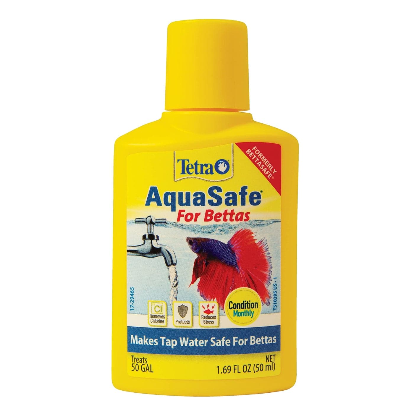 Tetra BettaSafe, Aquarium Water Conditioner For Bettas, 1.69-Ounce, 50ml, Golds & Yellows (16837)