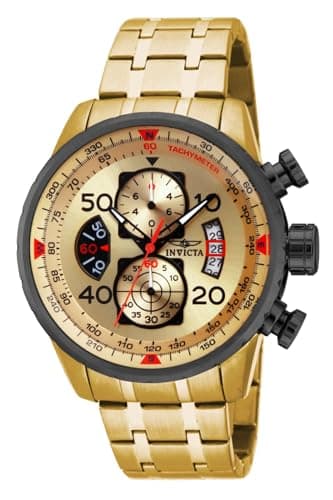 Invicta Men's 17205 AVIATOR Analog Display Japanese Quartz Gold Watch