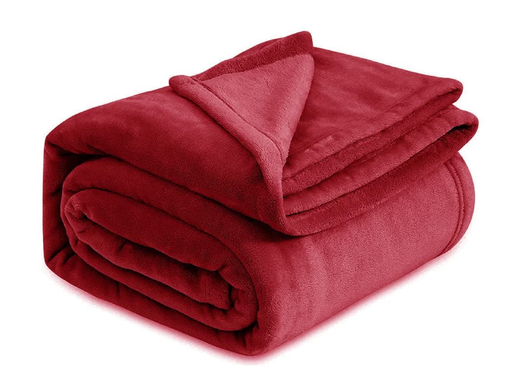 VAS COLLECTIONS Polyester Premium Plush Summer Single Bed Dohar/Ac Blanket | 250 GSM Reversible Lightweight Cozy Soft for Bed, Sofa, Couch, Travel & Camping| 225X150 Cm - Maroon, Solid