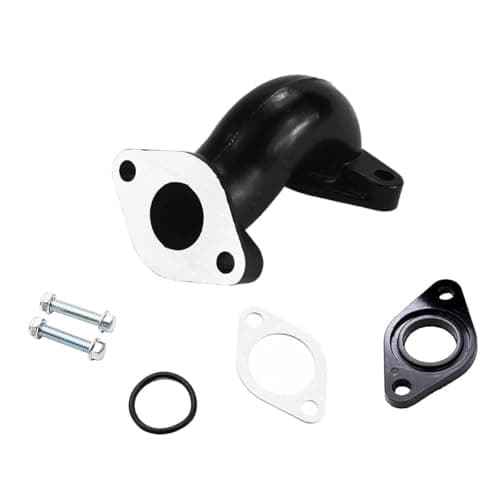 PRO BAT 19mm074 Intake Manifold Pipe PZ19 Carburetor Carb Throat with Gasket Screw Kit for 50cc 70cc 90cc 110cc 125cc Horizontal Engine Quad Pit Dirt Bike ATV Buggy WR43 Black