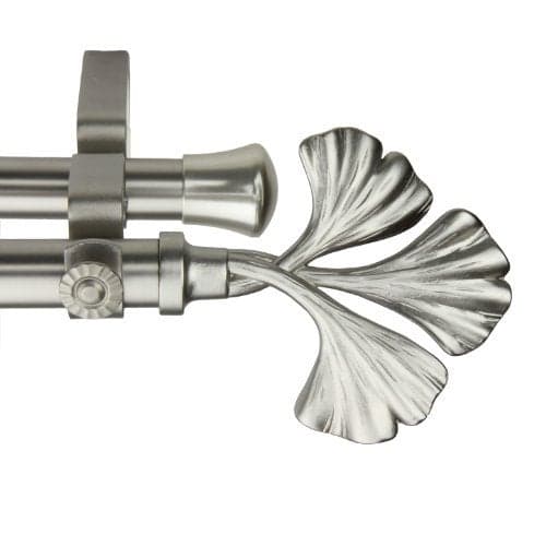 Rod Desyne Fortune Double Curtain Rod, 28 to 48-Inch, Satin Nickel