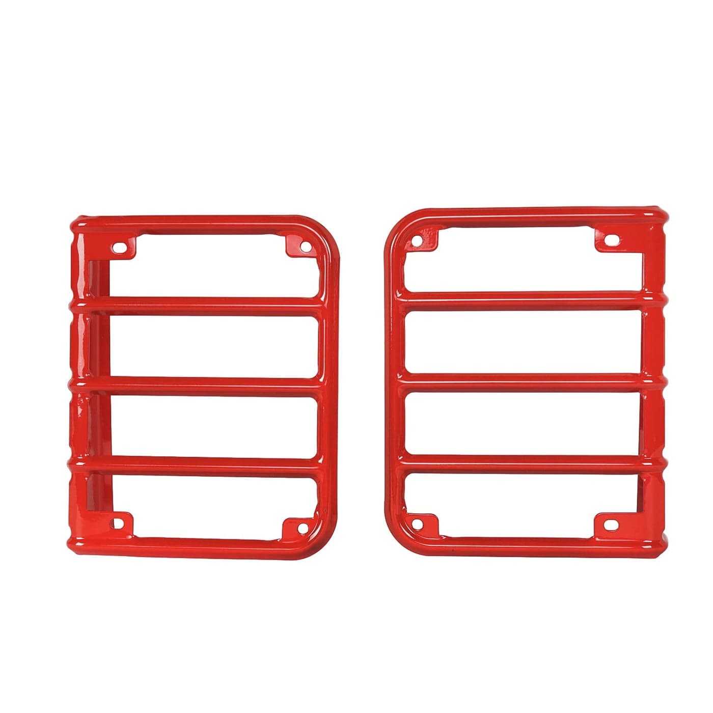 Hooke Road JK Tail Light Cover Rear Taillight Guards in Red for 20072018 Jeep Wrangler JK Pair