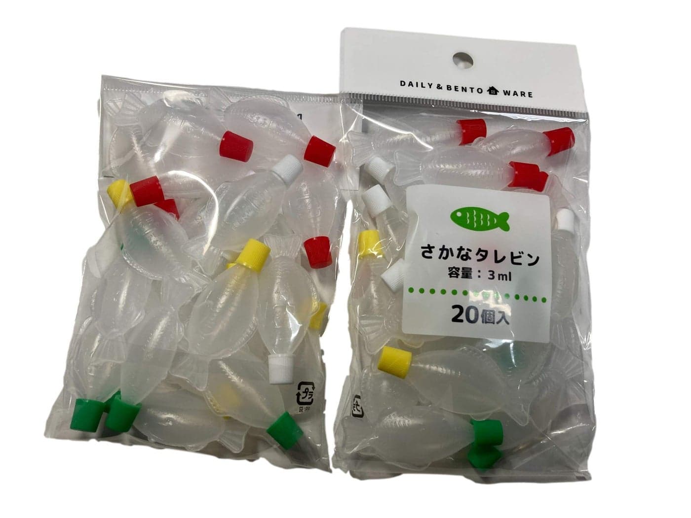 Soy sauce,sauce Fish Bottles 20pcs×2sets. Made of polyethylene.Bento box Kitchen Lunch box.Made in Japan.