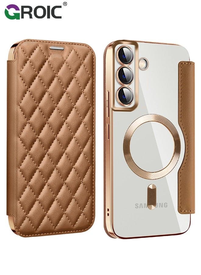 For Samsung Galaxy S24 Phone Case,Wallet Case with RFID Blocking Flip Credit Card Holder,Wireless Charging Phone Shell,Leather Filp Phone Cover for Samsung Galaxy S24 6.1''