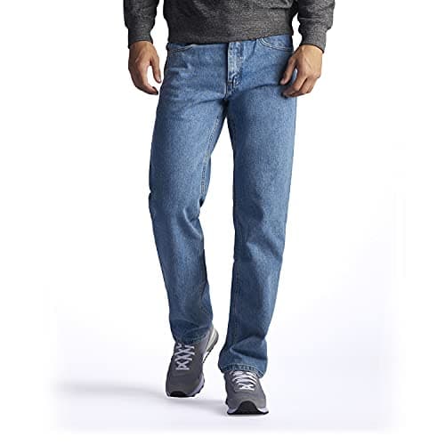 Lee Men's Regular Fit Straight Leg Jean, Light Stone, 36W x 30L