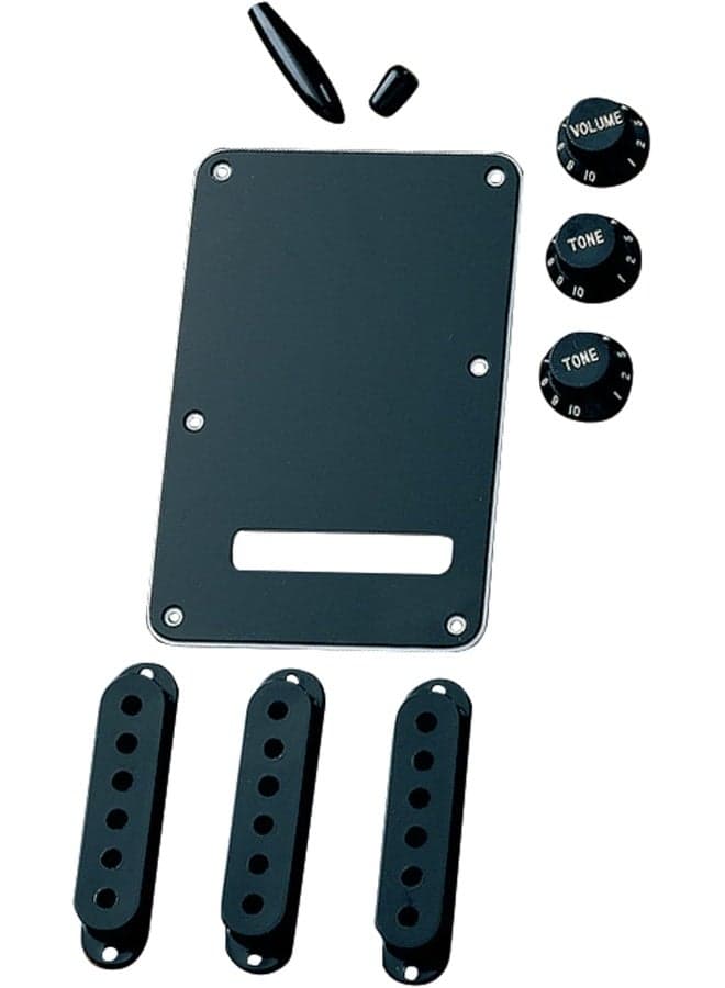 Fender Stratocaster Accessory Kit - Black Guitar Parts Set
