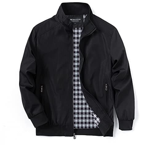 URBANFIND Men's Sports Shell Jacket Lightweight Windbreaker Outdoor Recreation Coat US M Black