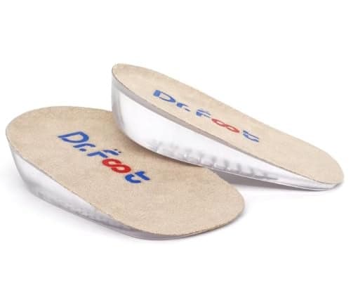 Dr.Foot Height Increase Insoles, Heel Cushion Inserts, Heel Lift Inserts for Leg Length Discrepancies (Small (0.5" Height))