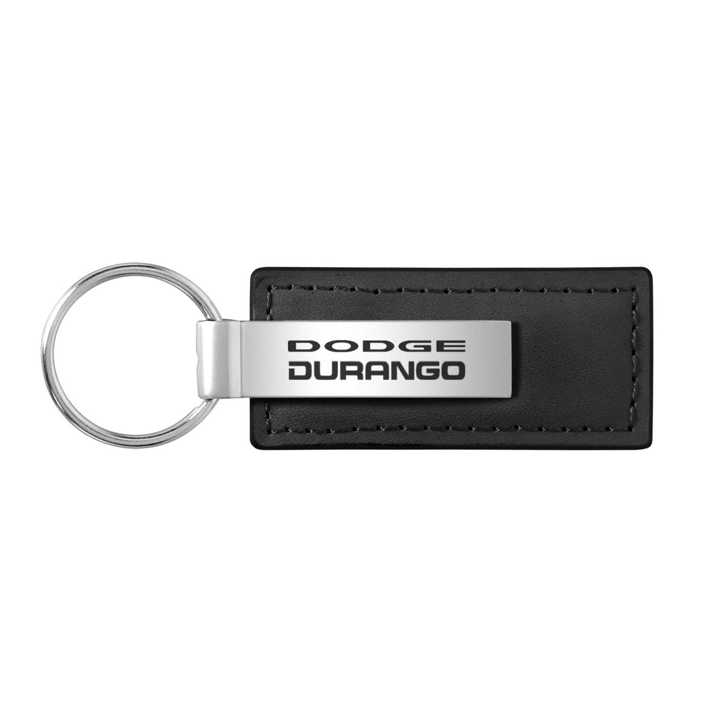 AUTOMOTIVE GOLD Rectangular Leather Key Chain for Dodge Durango Black