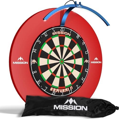 Mission | Torus 100 Dartboard Light | Folding Portable Travel Lighting System for Mobile Darts Play | Blue.