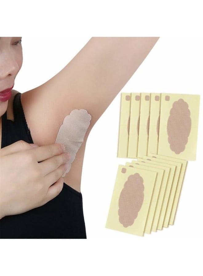 Underarm Sweat Pads, 5 Pcs Invisible Self-adhesive Cotton Armpit Antiperspirant Sticker, Disposable Anti Perspiration Absorbent Deodorant Prevention Pad, for Men Women Reduce Armpit Foot Sweat
