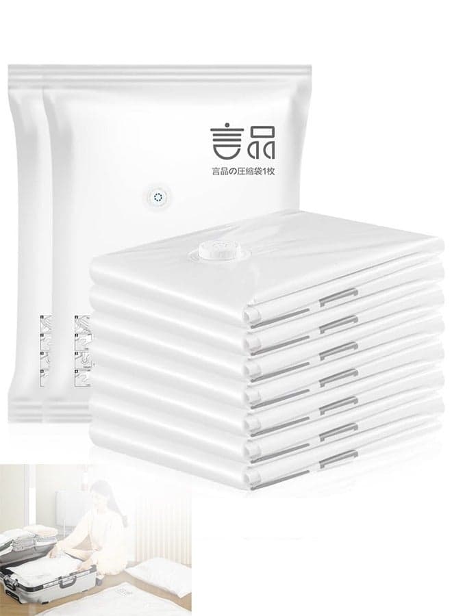 6PCS Storage Bags Space Saver Bags Vacuum Sealer Bags for Clothes Storage Compression Sealed Bags for Travel Comforters Blankets Bedding (Jumbo)