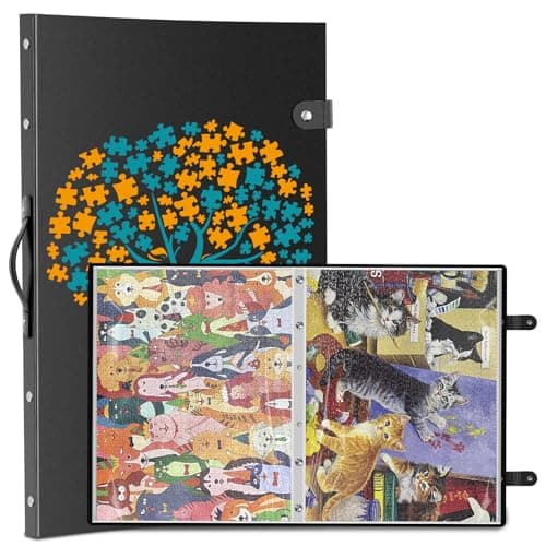 Nariolar Puzzle Storage Folder for 1000 Pieces with 24 Sheets48 Puzzles Large Capacity Portable Puzzle Album to Store Finished Puzzles