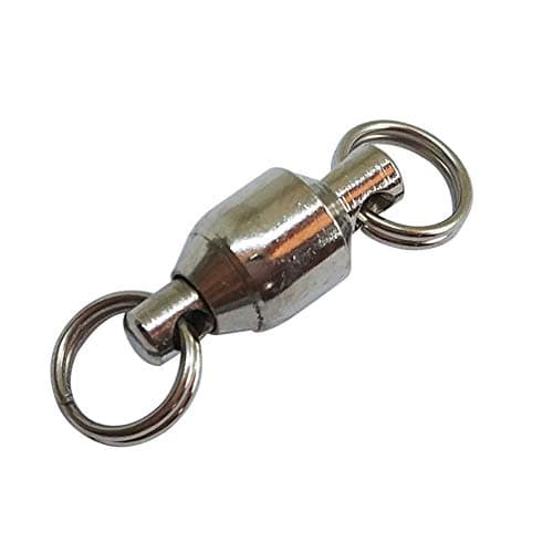 unclesportinfof 50pcs Ball Bearing Swivel Fishing Stainless Split Ring Fish Hooks Connectors for Saltwater 17LB (2#-0.71"/17LB- 50PCS)
