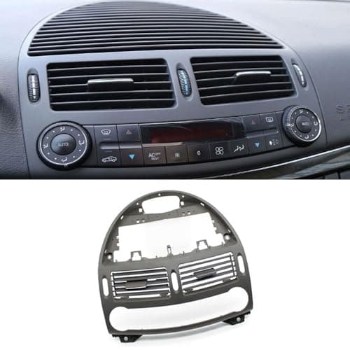 Goodithy Compatible with Mercedes Benz EClass W211 Front Center Air Vent Outlet Cover Dash Air Conditioning Grille AC Vent Panel Speaker Cover Trim Replacement 2118300054 Dark Gray AC Cover