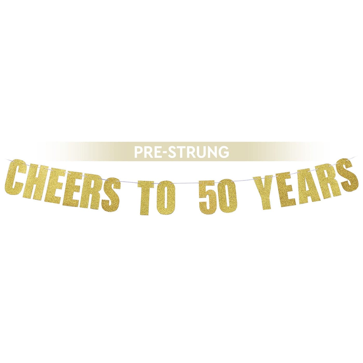PreStrung 50th Birthday Banner Over The Hill 50th Birthday Decorations Men 50 Birthday Supplies 50 Year Old Birthday Decor Cheers to 50 Years Bday Party Decorations by Prazoli