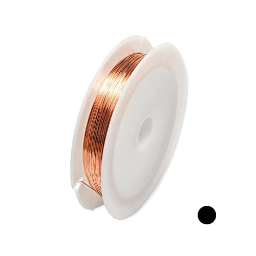 28 Gauge, 99.9% Pure Copper Wire (Round) Dead Soft CDA #110 Made in USA - 1 Ounce (125FT) by CRAFT WIRE