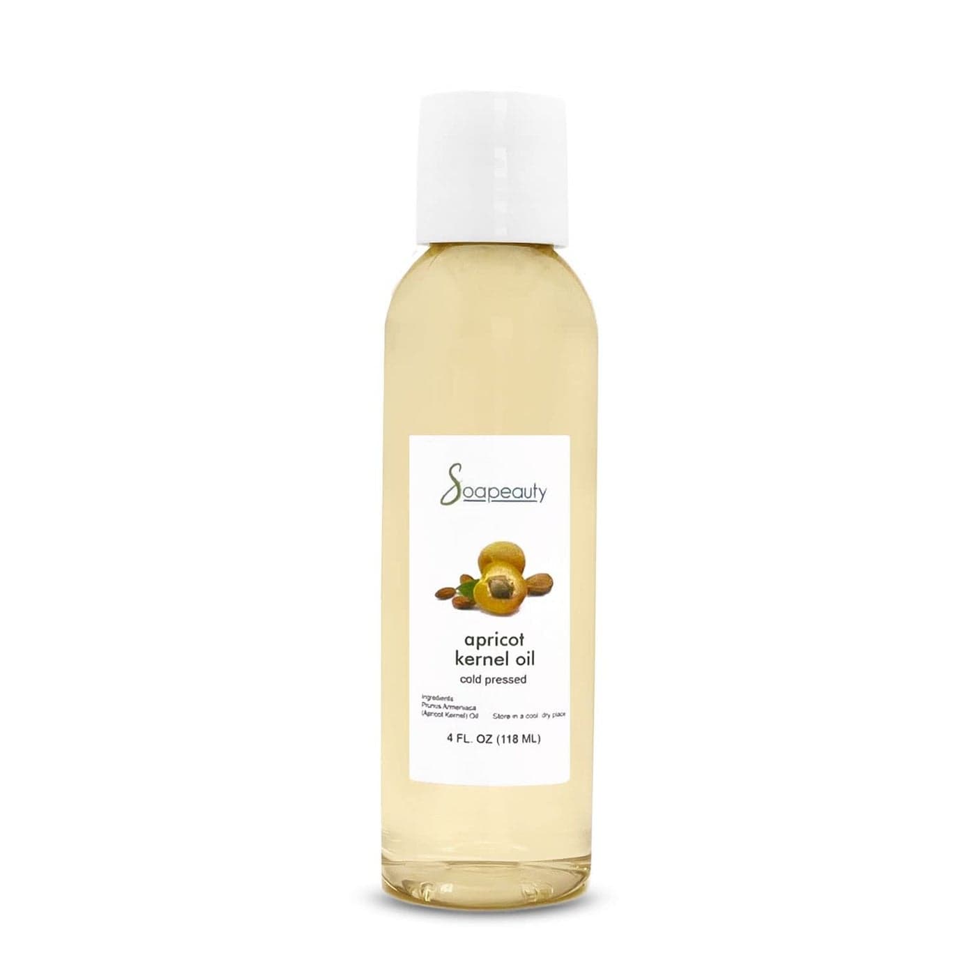 Soapeauty APRICOT KERNEL OIL Cold Pressed 100 Pure Natural Apricot Oil for Skin Face Hair Carrier for Essential Oils Massage 4 OZ