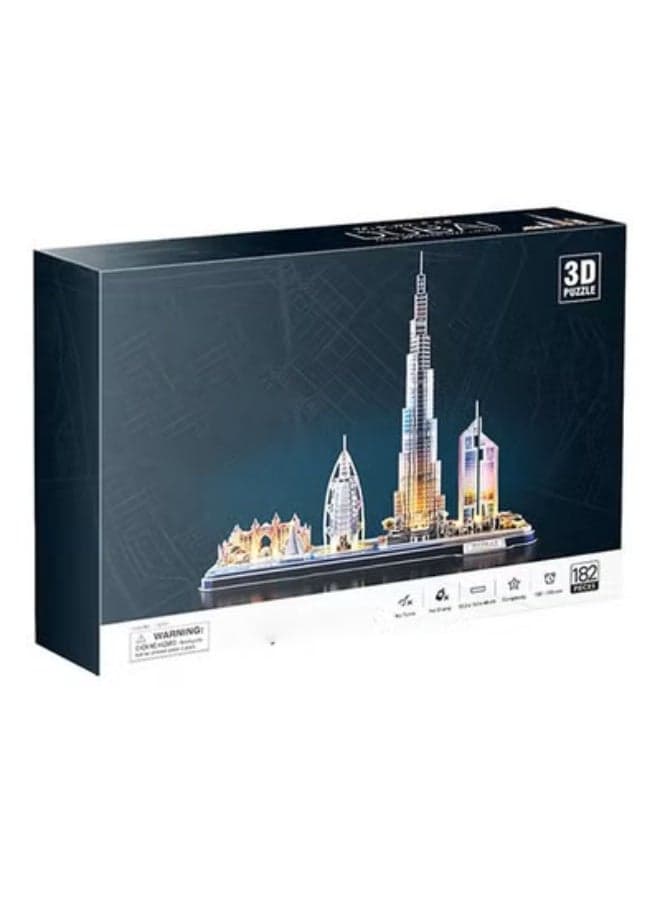 3D Puzzle with LED Lighting Cityline Architecture Model
