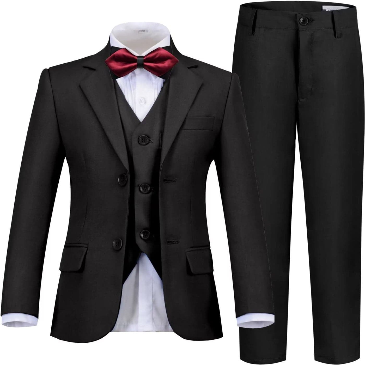 Boys Suit Size 10 Toddler Kids Black Suits for Boys Tuxedo Suit Set Formal Dress Clothes Weeding Christmas Outfit