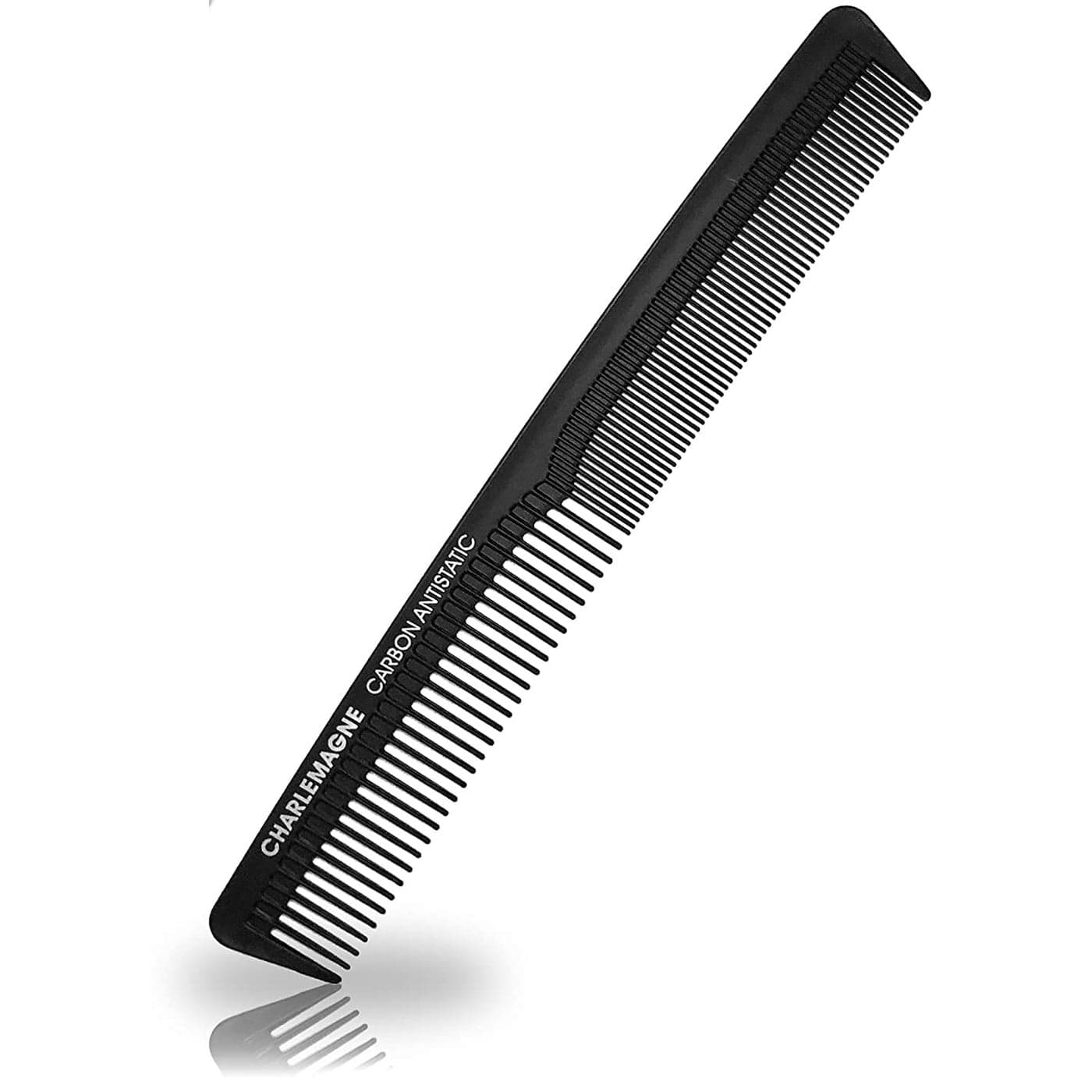 Charlemagne Mens Shatterproof Carbon Hair Comb 18 cm AntiStatic Fine Comb for Cutting Styling for Men Women Styling Tools Appliances