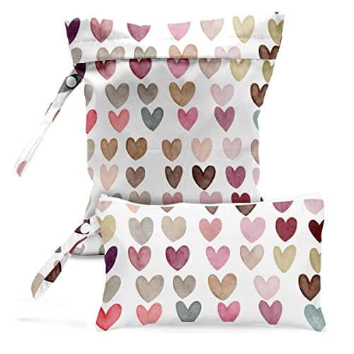 zcyxuuw Wet Dry Bag for Swimsuit, Travel, Beach, Pool, Diapers, Dirty Yoga Gym Clothes, Toiletries, Makeup - Waterproof Weekender Bags for Women's Trip Gifts Favors, 2 Pcs