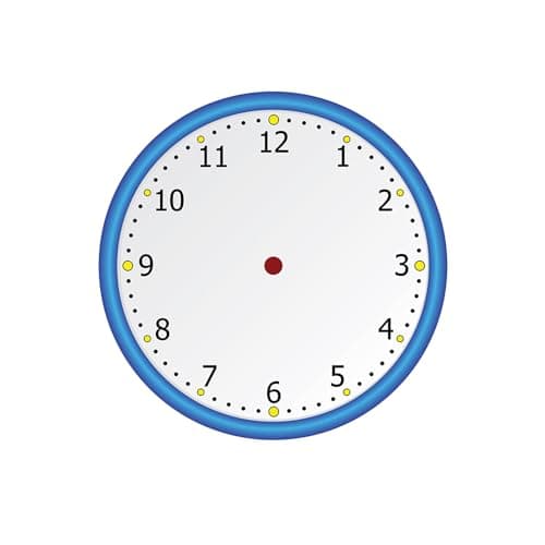 Geyer Instructional Products 24 x 24 Blank Clock Face Dry Erase Easy Cling Demonstration Clock for Kids