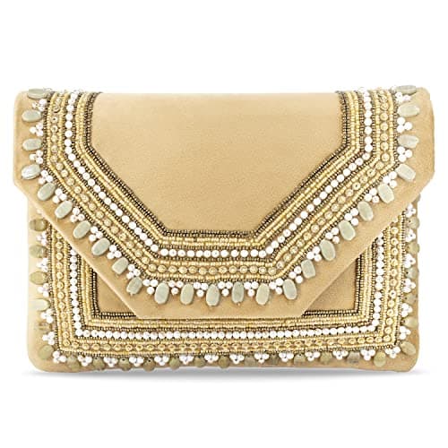 Aheli Clutch Purses Gift for Women Wedding Handmade Evening Handbags Party Bridal Clutch