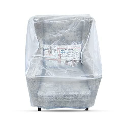 TUFFPAULIN Transparent Couch Cover Dust-Proof Plastic Sofa Cover Waterproof (H-37in x L-34in x W-41in) - 1 No.