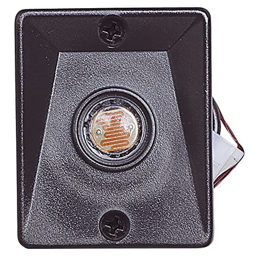 Replacement Dusk to Dawn Sensor for Outdoor Pole Lights - Automatic On/Off Light Sensor for Outdoor Lighting – Steel Light Sensor, Black, Design House 502146
