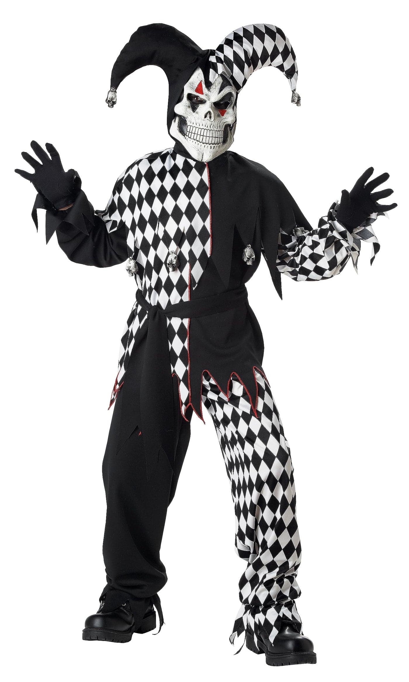 California Costumes Kids Dark Jester Costume Small (6-8) Black/White