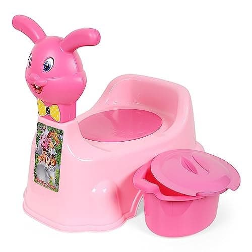 Zerya Rabbit Baby Potty Training Seat Chair for Kids- Infant Potty Toilet Chair with Removable Bowl & Closing Lid (Pink)