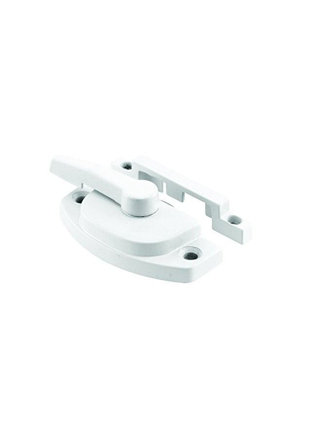 Prime-Line F 2588 Sash Lock, 2-1/16 In. Hole Centers, Fits Single and Double Hung vinyl Windows, Diecast, White, (Single Pack)