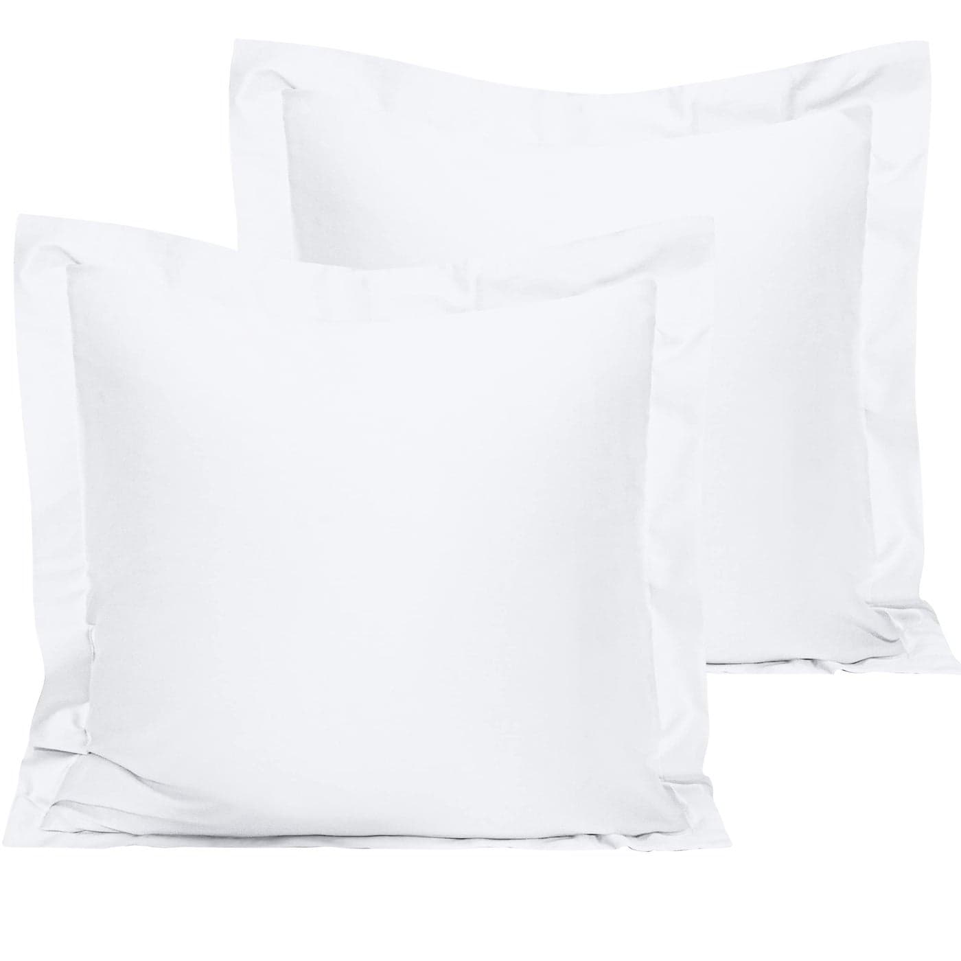 NTBAY Cotton 26x26 Euro Sham Covers 500 Thread Count Egyptian Cotton Euro Pillow Covers 2 Pack Super Soft and Breathable 26x26 Pillow Covers Square Pillow Cases White