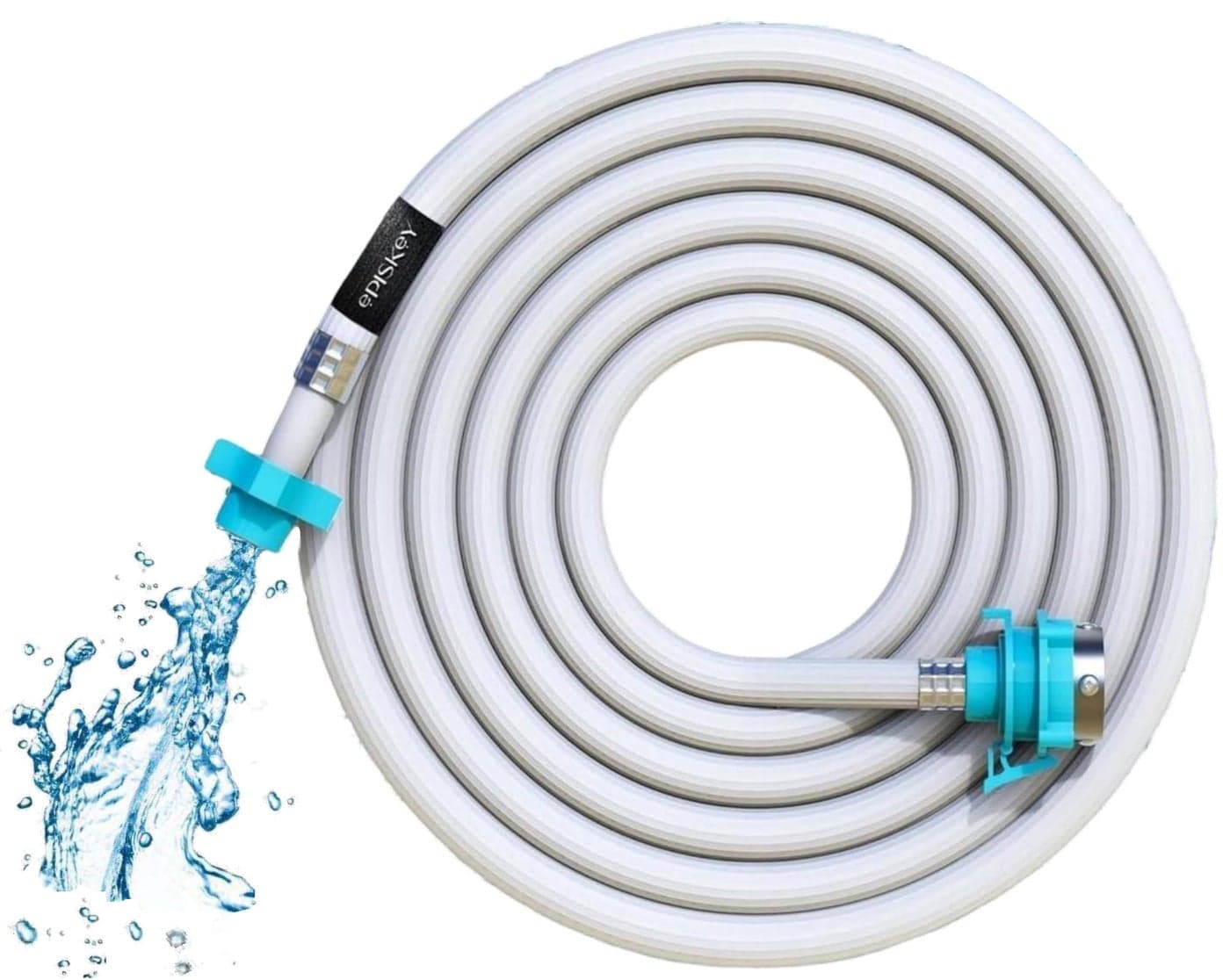 Episkey Flexible PVC Washing Machine Inlet Hose Water Pipe, Universal Water Inlet with Tap Adaptor Connector for Top & Front Load Fully Automatic (4 Meter)