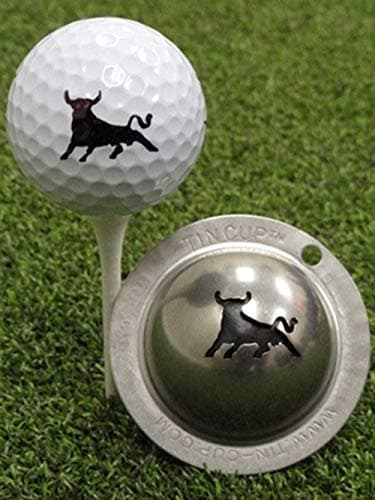 Tin Cup Golf Ball Custom Marker Alignment Tool (Bull Market)
