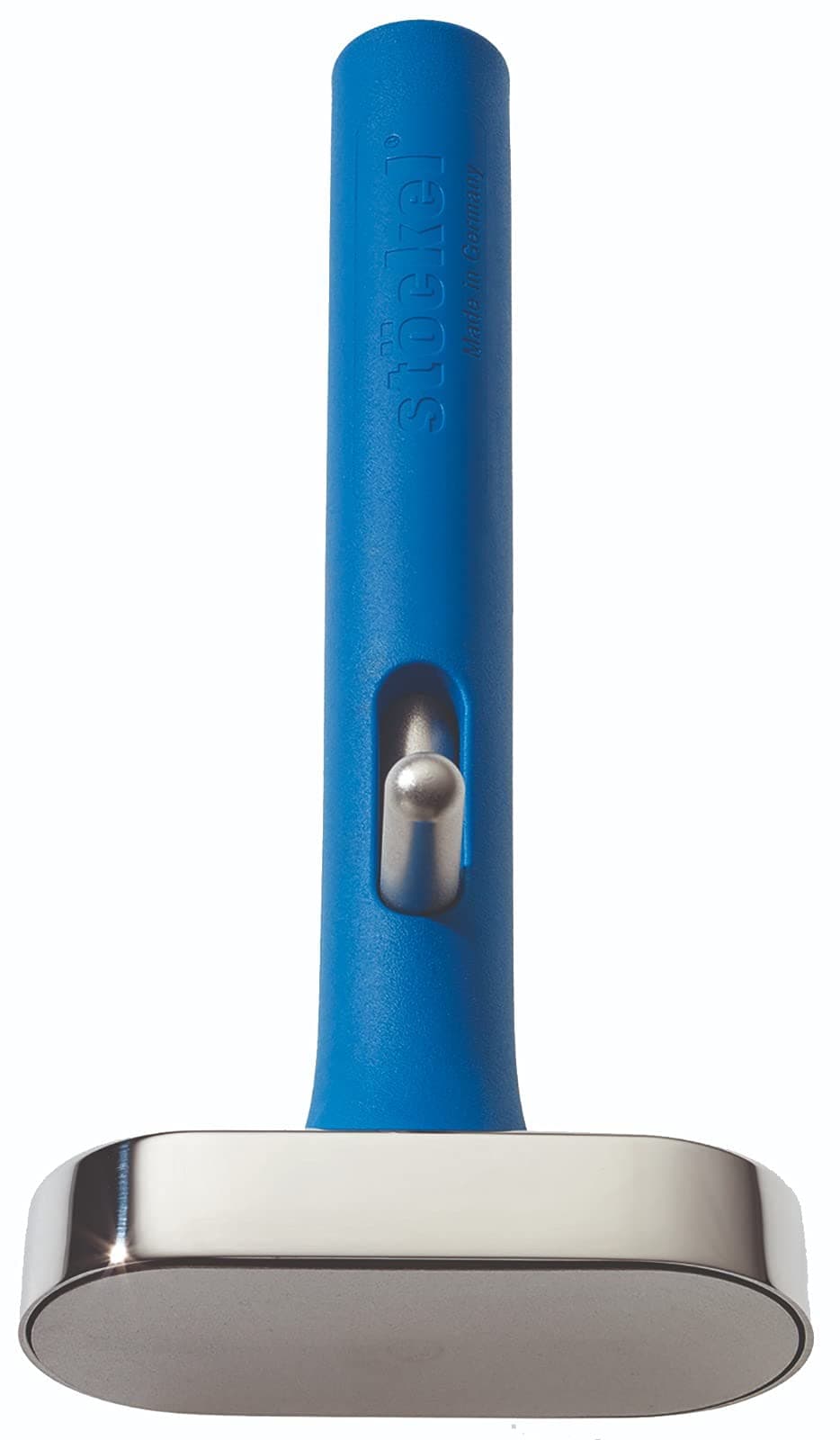 Falafel Maker Stainless steel 18/10, Oval Bowl, Blue Plastic Handle, Demountable for Easy Cleaning