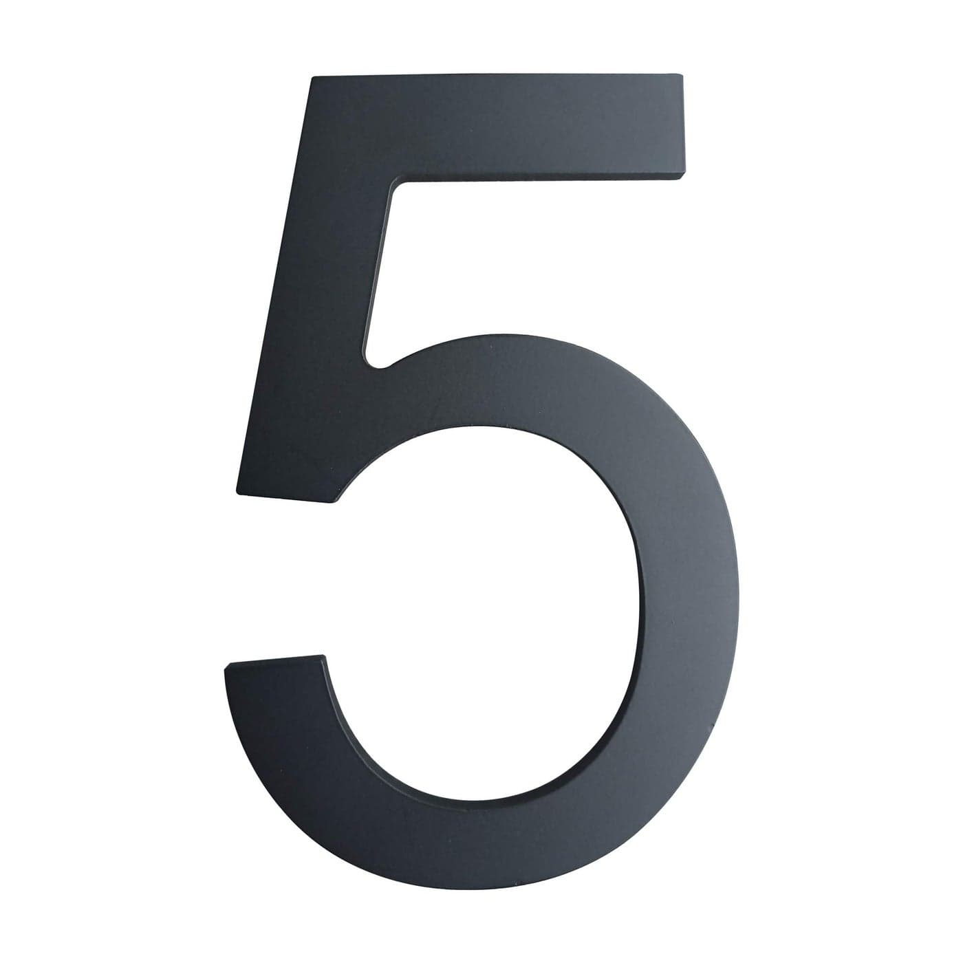 BetLight 6 Inch House Numbers Modern Floating Stainless Steel Home Address Number Elegant Black FinishNumber 5