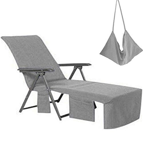 VOCOOL Lounge Chair Slipcover Super Soft Thin Recliner Liner Cover Absorbent Breathable Clean Chaise Lounge Cover for Beach Chair Pool Sunbathing,85 x 30 inch