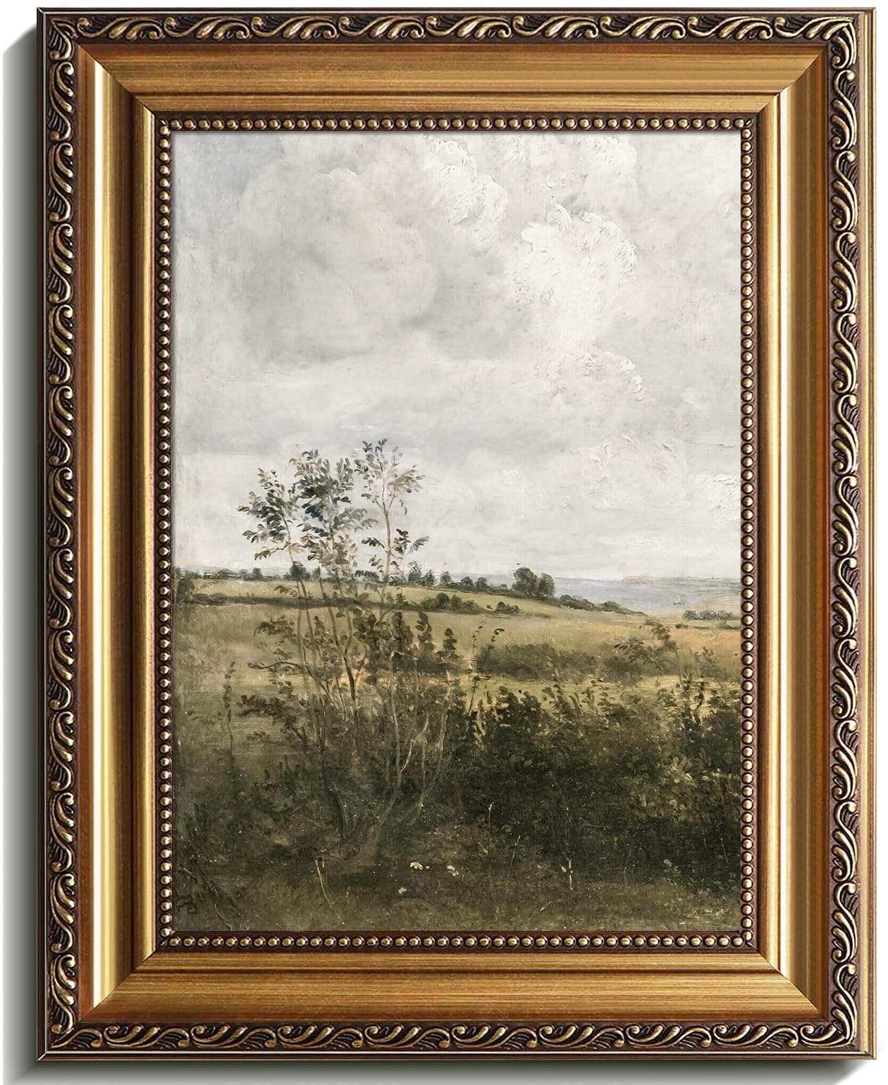 Vintage Gold-Framed Fall Landscape Canvas Wall Art - Vin tage Prints Home Decor Vin tage Wall Decor for Living Room, Bedroom Bathroom, Small Framed Wall Art-9x12