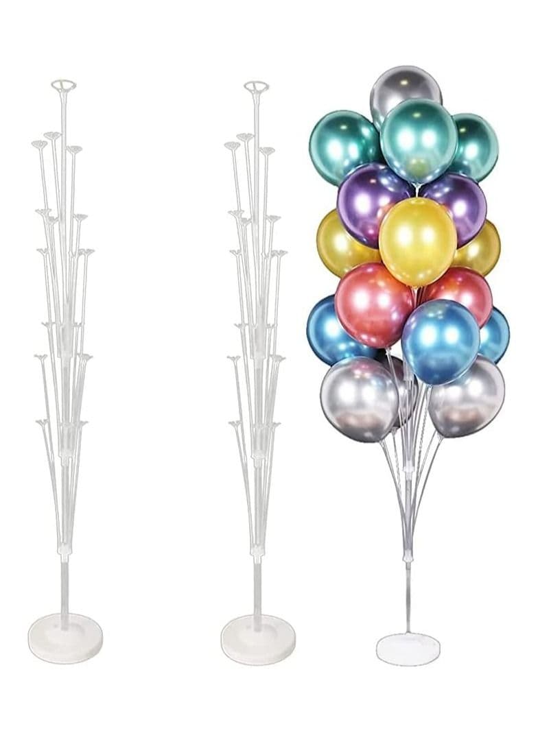 Balloon Holder Kit Column Stand for Birthday Wedding Party Table Decorations Supplies Long stand 160 CMS 2 pcs Balloons not included