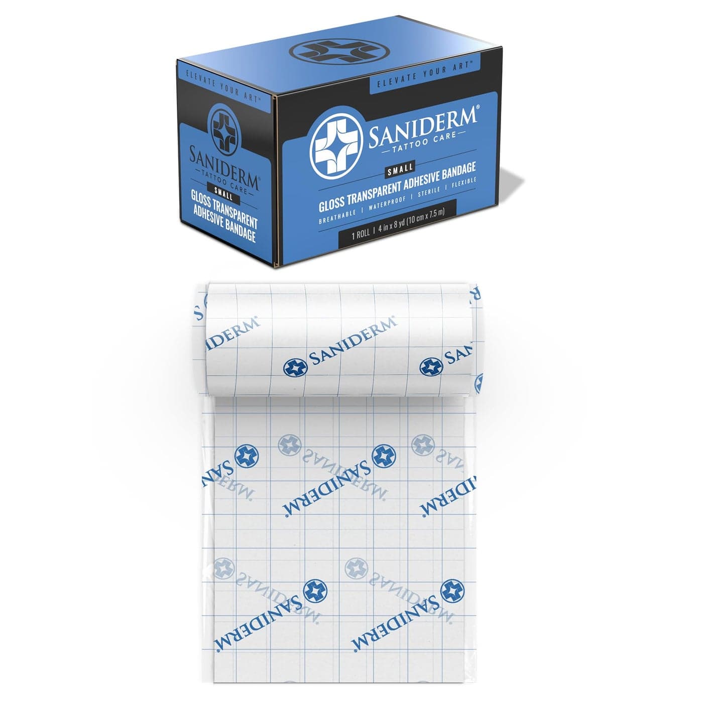 Saniderm Original Tattoo Aftercare Bandage Small Roll 4 in x 8 yd