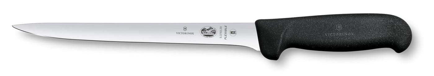 Victorinox Fibrox 8-Inch Fillet Knife with Straight Edge and Black Flexible Handle