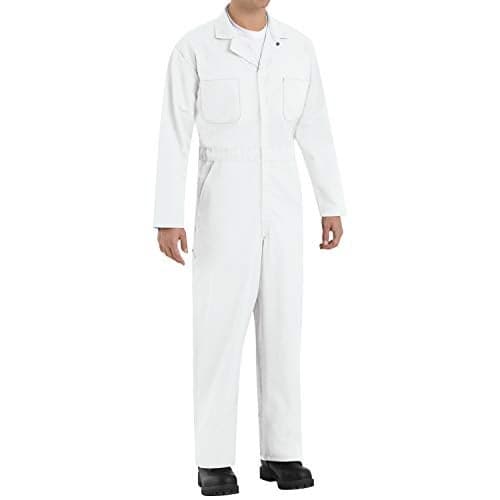 Red Kap Men's Twill Action Back Coverall, White, 38