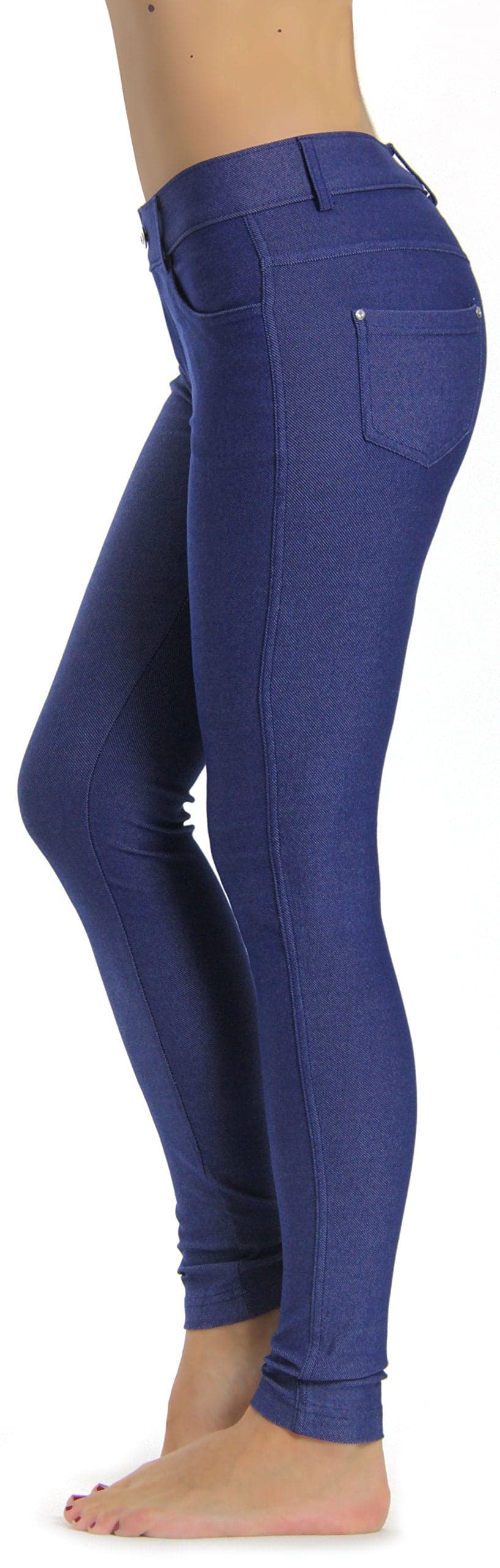 Prolific Health Women's Jean Look Jeggings Tights Yoga Many Colors Spandex Leggings Pants S-XXL (X-Large, Dark Blue)