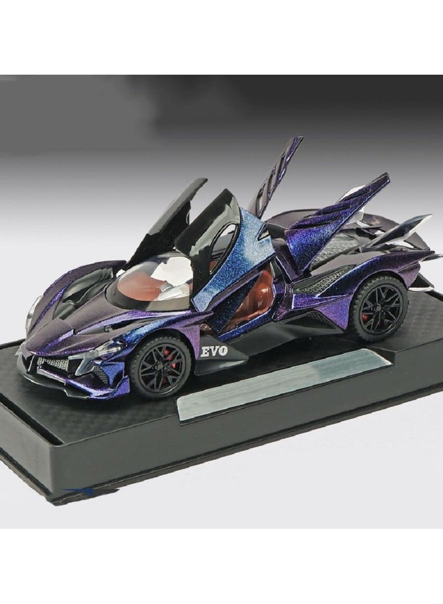1:32 Apollo Sun God Alloy Sports Car Model , Force Control With Light Sound Pull Back Toy Car ,Opening Doors , Model Car for Kids Boy Girl Gift , Collectible Car Model , 15.6 cm*6.8 cm*3.9 cm