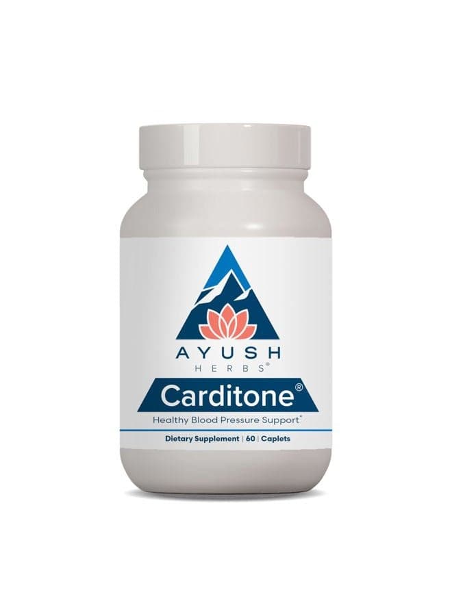 Carditone - Natural Heart Health Supplement for Women & Men, BP Formula, Holistic Heart Support with Rauwolfia, Arjuna, Calcium, and Magnesium - 60 Vegetarian Caplets (1 Count)