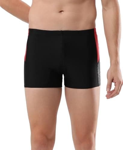 Speedo Men's Endurance 10 Dive Aquashort - Black & Fed Red