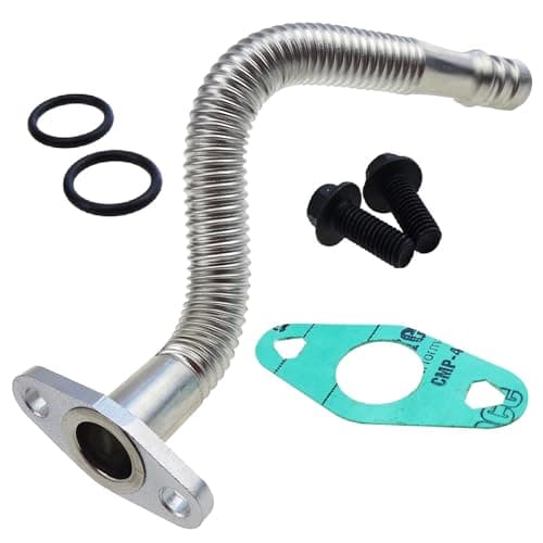 5.9L Oil Return Drain Line, 5135786AB, 3970875, Turbo Oil Return Pipe Tube for Dodge Cummins 5.9L Diesel 2004 2005 2006 2007, Engine Turbocharger Oil Return Hose Line