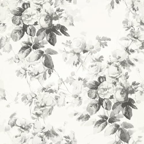 Gray Peel and Stick Wallpaper Floral Contact Paper for Cabinets Flower Vintage Removable Self-Adhesive Wallpaper for Bedroom Bathroom Modern Contact Paper for Walls Waterproof 197 In L 17.3 In W